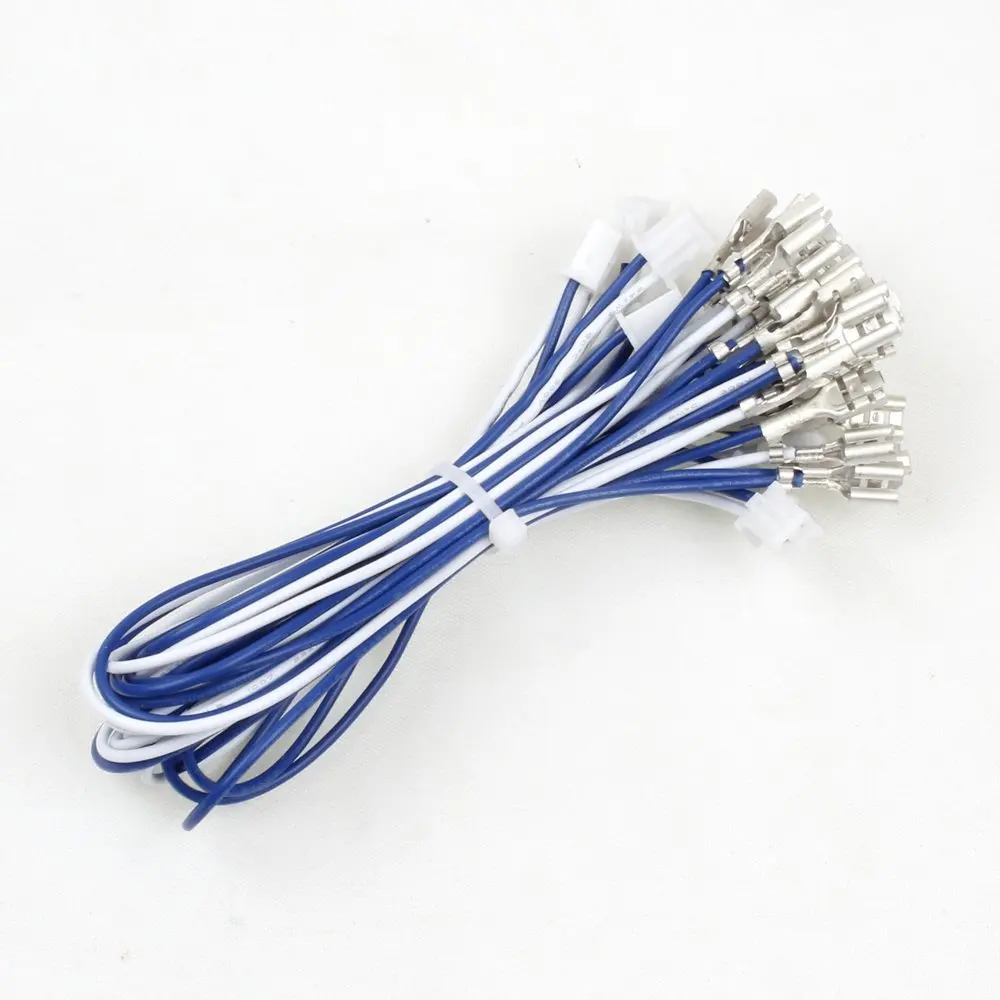 10PCS 2.8mm 4.8mm terminal female connector with 2 pin plug Cable joystick /button wires For Arcade Game Machines Accessories