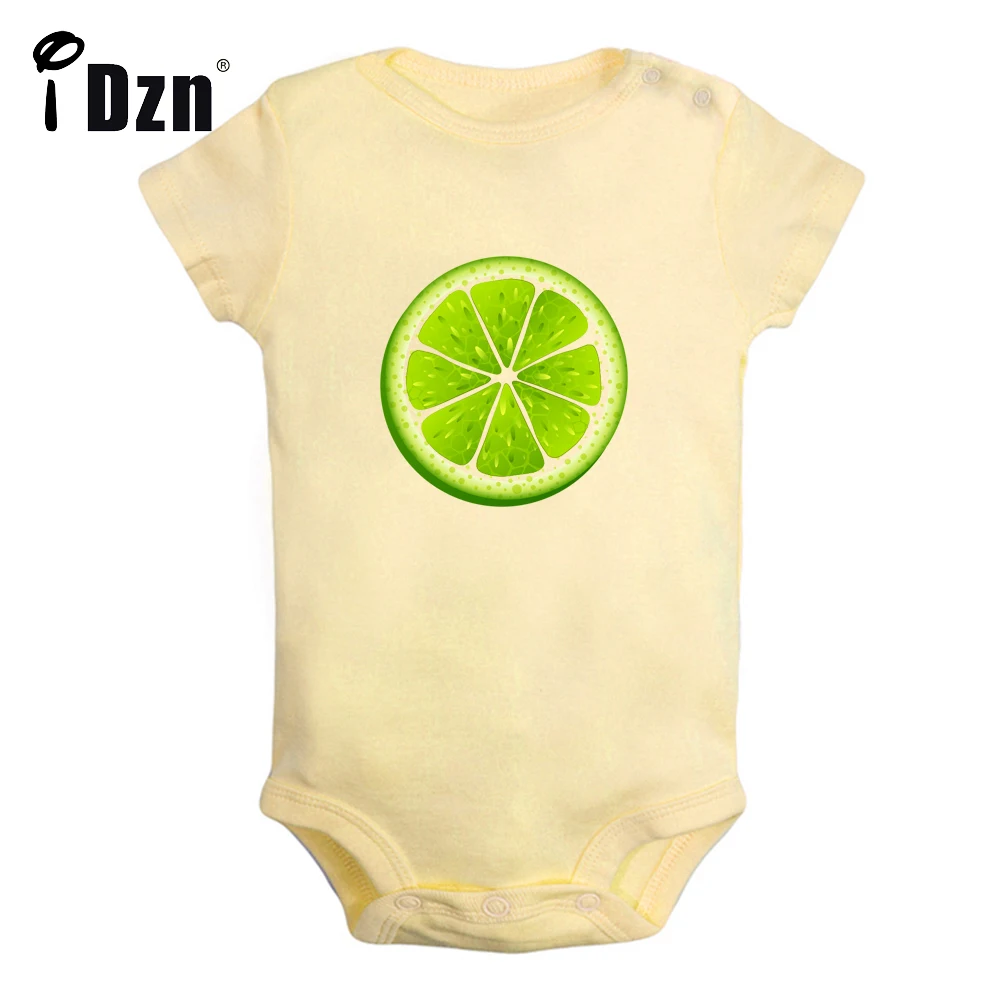 Baby Boys Girls Summer Bodysuit Lemon Apricot Printed Clothing Fruit Lime Design Rompers Newborn Cotton Short Sleeves Jumpsuits