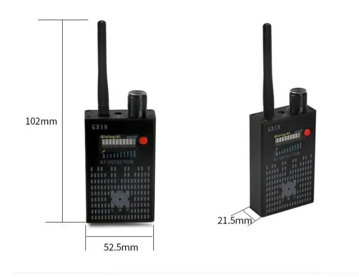 G318 Anti Wireless Camera Detector Gps Rf Mobile Phone Signal Detector Device Tracer Finder 2G 3G 4G Bug Finder Radio Detection