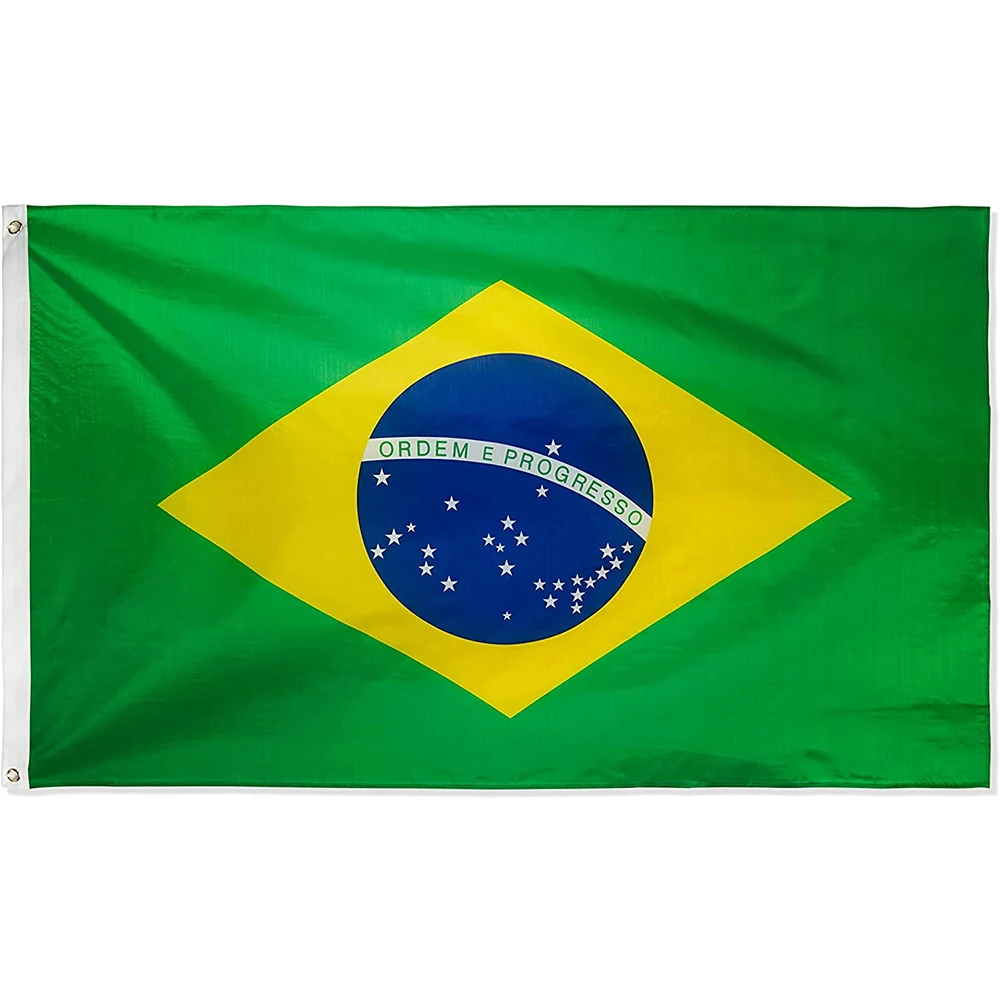 Brazil National Flag 90x150cm Hanging Polyester Digital Print Brasil Brazilian Banner Flag for Celebration