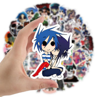 10/52pcs Gorillaz Music Band Cartoon Stickers Decal DIY Motorcycle Phone Laptop Luggage Guitar Car Graffiti Sticker Kids Toy