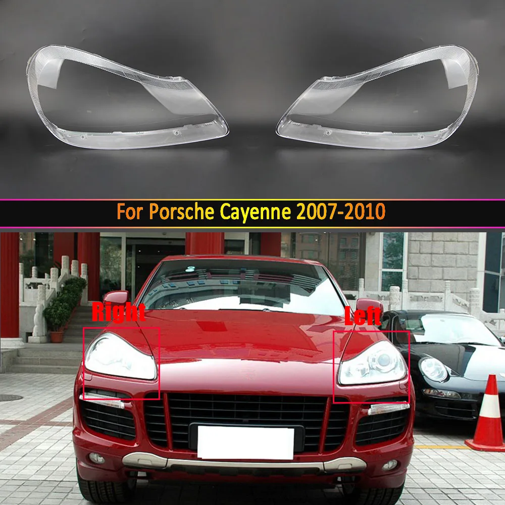 Headlamp Cover For Porsche Cayenne 2007 2008 2009 2010 Headlamp Lens Car Headlight Cover Replacement Clear Auto Shell Cover