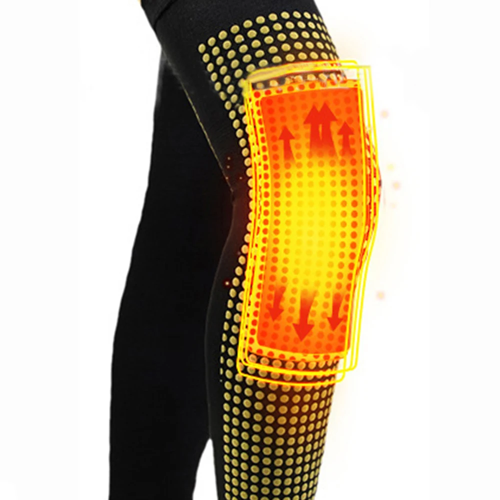 1 Pair Heating Knee Pad Dot Matrix Self Knee Brace Sport Winter Tourmaline Knee Support for Arthritis Joint Pain Relief Recovery