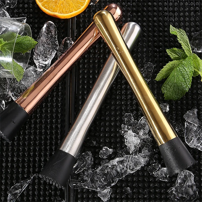 Bar Cocktail Muddler Mojito Stainless Steel Bar Mixer Barware Mojito Cocktail DIY Drink Fruit Muddler Crushed