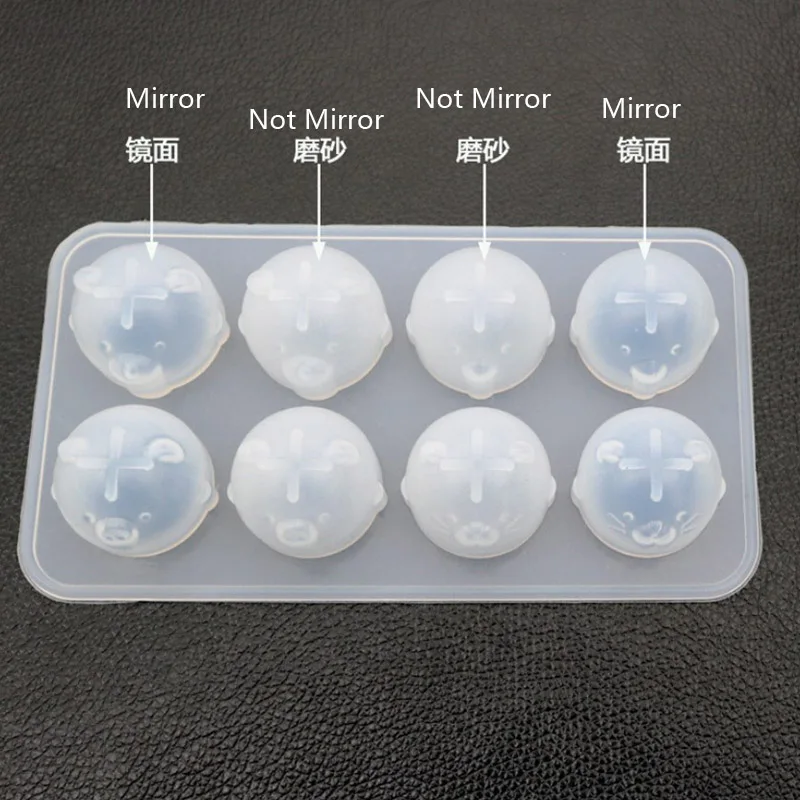DIY crystal epoxy silicone mold 8 even chicken bear pendant handmade mirror pendant