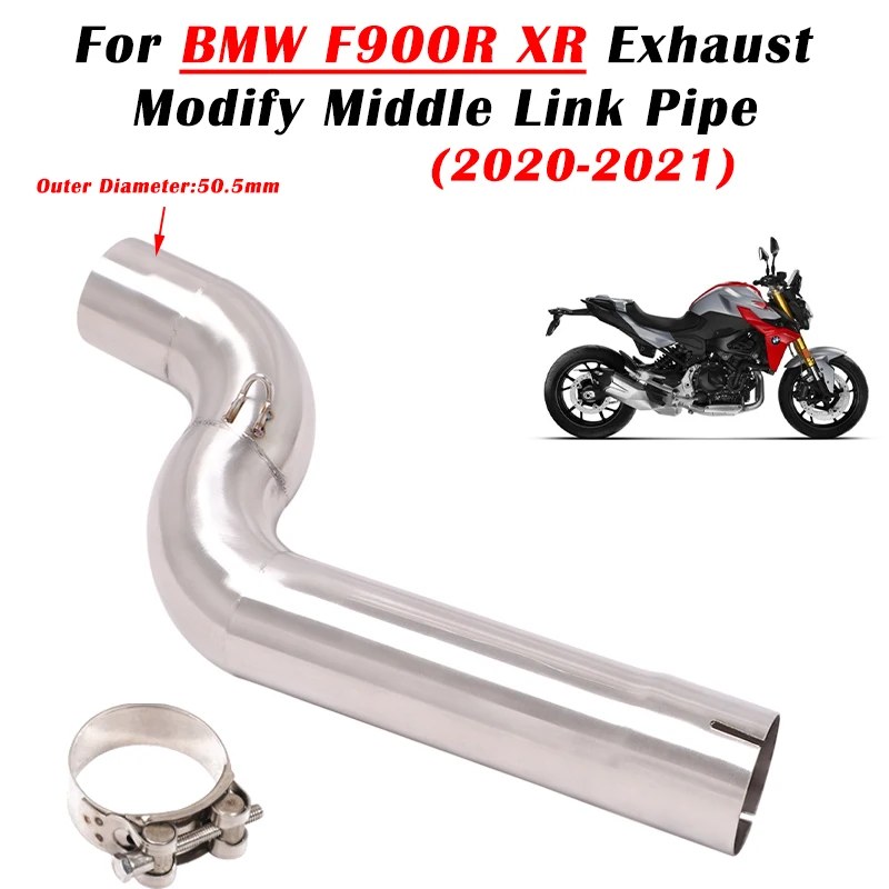 

For BMW F900R F900XR F 900 R XR F900 R 2020 2021 Motorcycle Exhaust Escape Modify Muffler Middle Link Pipe 51mm Connecting Pipe