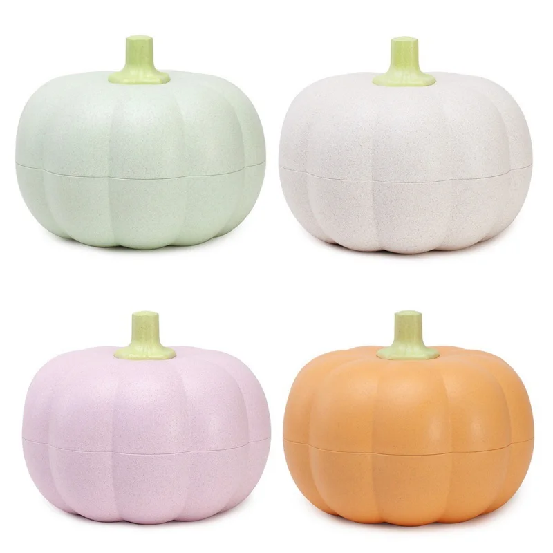 

Pumpkin shaped fruit plate snack box candy with lid dried home living room coffee table melon seed cake stand
