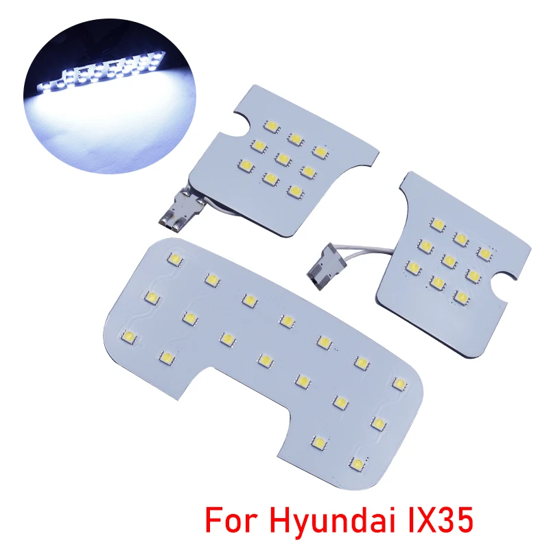 

3pcs/set Car Auto Interior LED Lights Dome Reading Light For Hyundai IX35 Car Styling Visor Dome Cargo Interior Light 6500K 12V