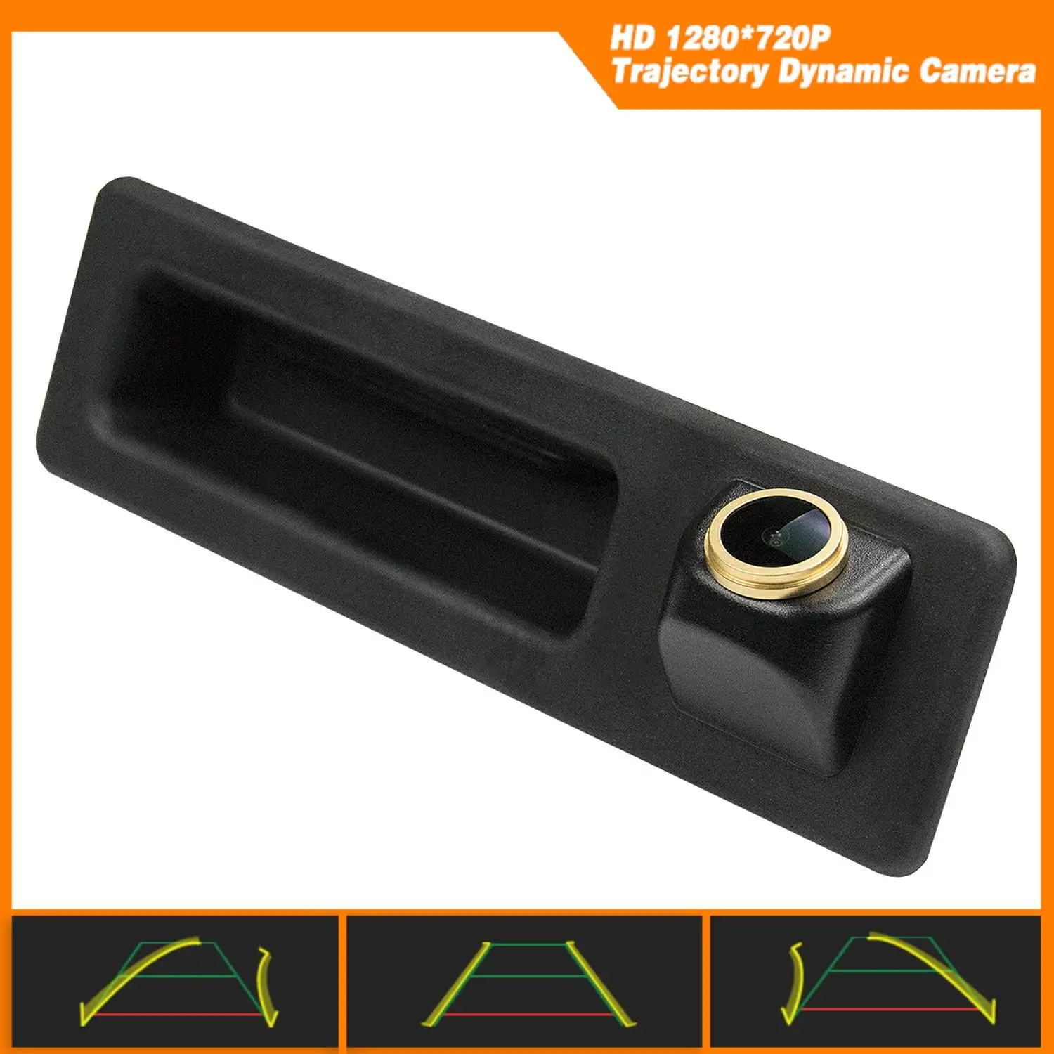 

Trajectory Dynamic Parking Line Camera for BMW X1 X3 X4 X5 F30 F31 F34 F07 F10 F11 F25 F26 F48, HD 1280x720p Rear view Camera