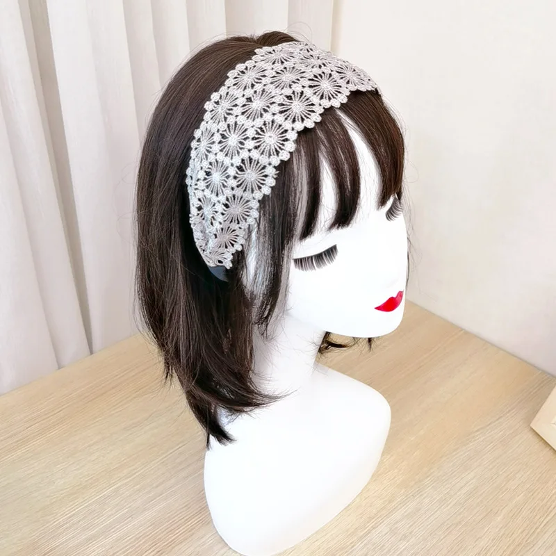 Spitze Haar Hoop Breite Edgel Diademas Erschüttert Haar Sonnenblume mit Zähne Mode Anti-slip Stirnband Haar Zubehör für Frauen – Detail 8