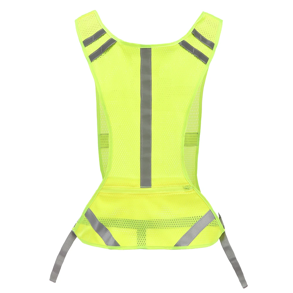 AYKRM chaleco de seguridad reflectante, alta visibilidad, protección para deportes al aire libre, correr, equipo de ciclismo ligero Hi Viz