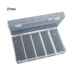 Rectangular Clear Plastic Storage Box Collection Case Protector for 100pcs 27mm/30mm Coin Capsules Holder or 5pcs 27mm Coin Tube