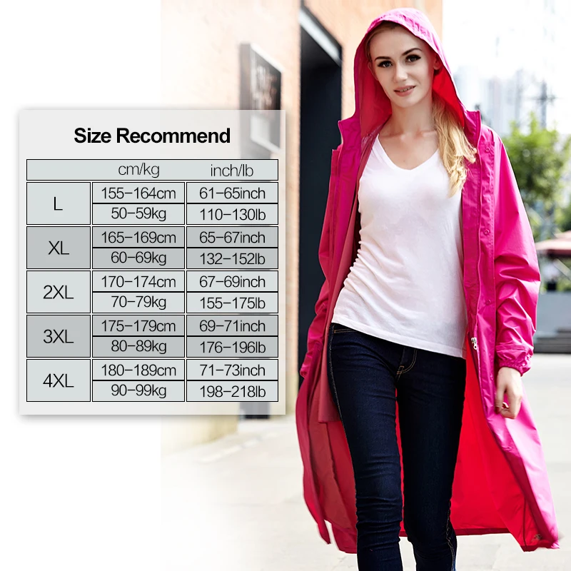 QIAN Impermeable Long Raincoats Women/Men Waterproof Trench Coat Poncho Single-layer Rain Coat Women Rainwear Rain Gear Poncho