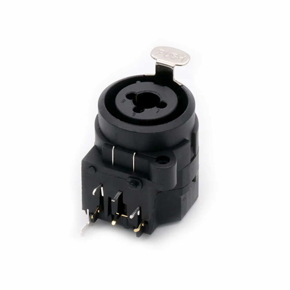 Imagem -03 - Xlr Pinos Conector de Dupla Finalidade Macho Tomada Fêmea Jack Adaptador Botão Plug Microfone Fase Conector Universal 100 Peças