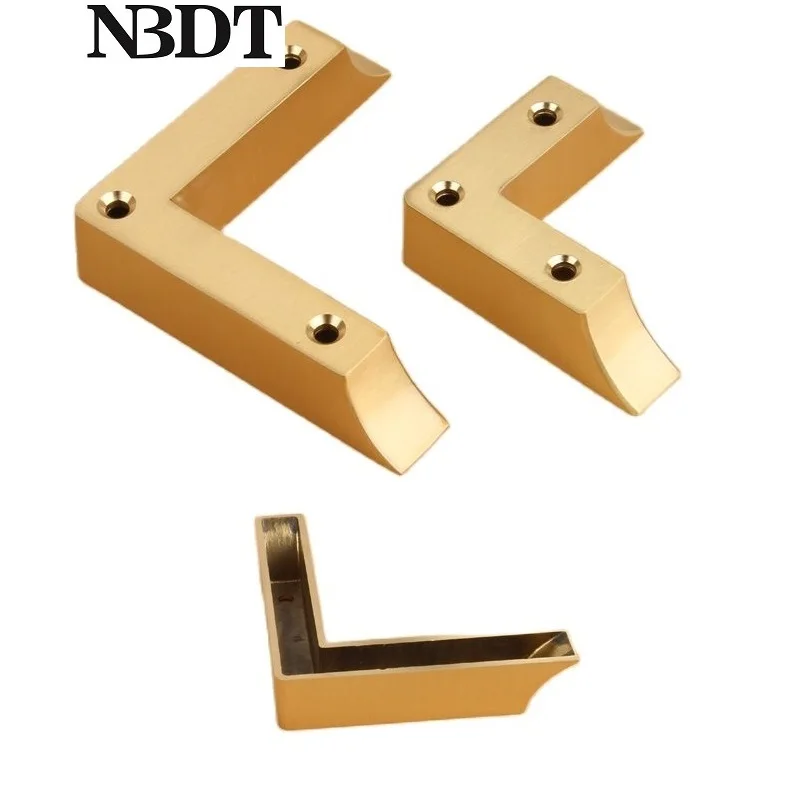 

4Pcs Brass L Shaped Feet For Chair Seat Furniture Cabinet Coffee Bar