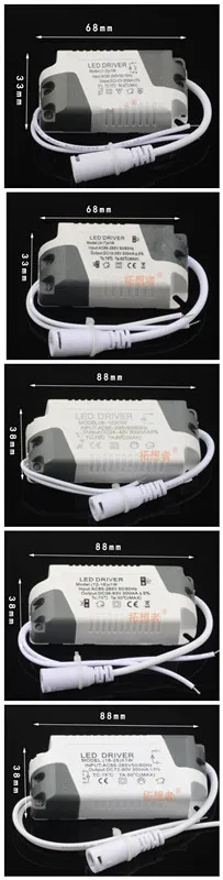 300MA Stable Quality Power Supply LED DriverTransformer Switch For Different PowerLED Lights 1-36w 1w 36w 18w 25w 12w