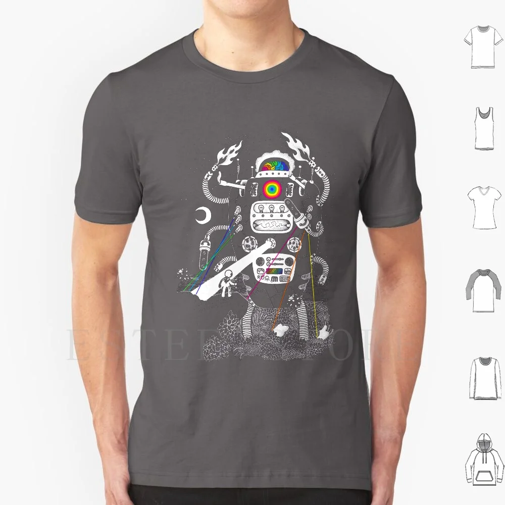 Behold My Wrench , Destructron! T Shirt Cotton Men DIY Print Apocalypse Black And White Destruction Hero Machines Mechanic