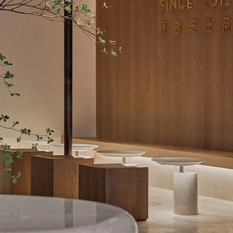 GY Nordic Minimalism Creative Terrazzo Side Table Designer Milk Tea Shop round Mini Coffee Table