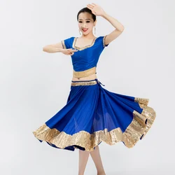 Belly Dance Skirt Indian Classical Dance Stage Performance Clothes Oriental Dancing Practice Clothing Women Adult/Kids DQL6079