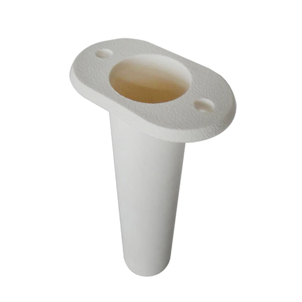Marine Kayak Canoe Boat Plastic Nylon White Fishing Rod Holder 90°