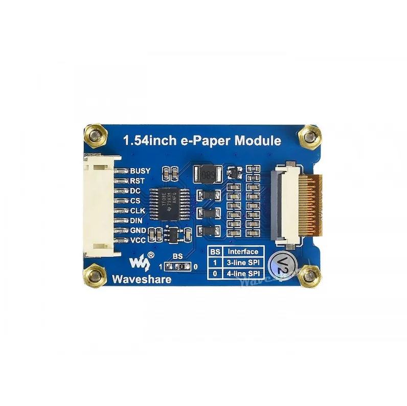 1.54inch e-Paper Module 200x200 E-Ink Display Screen 2-color black & white SPI Wide Viewing Angle Supports Partial Refresh