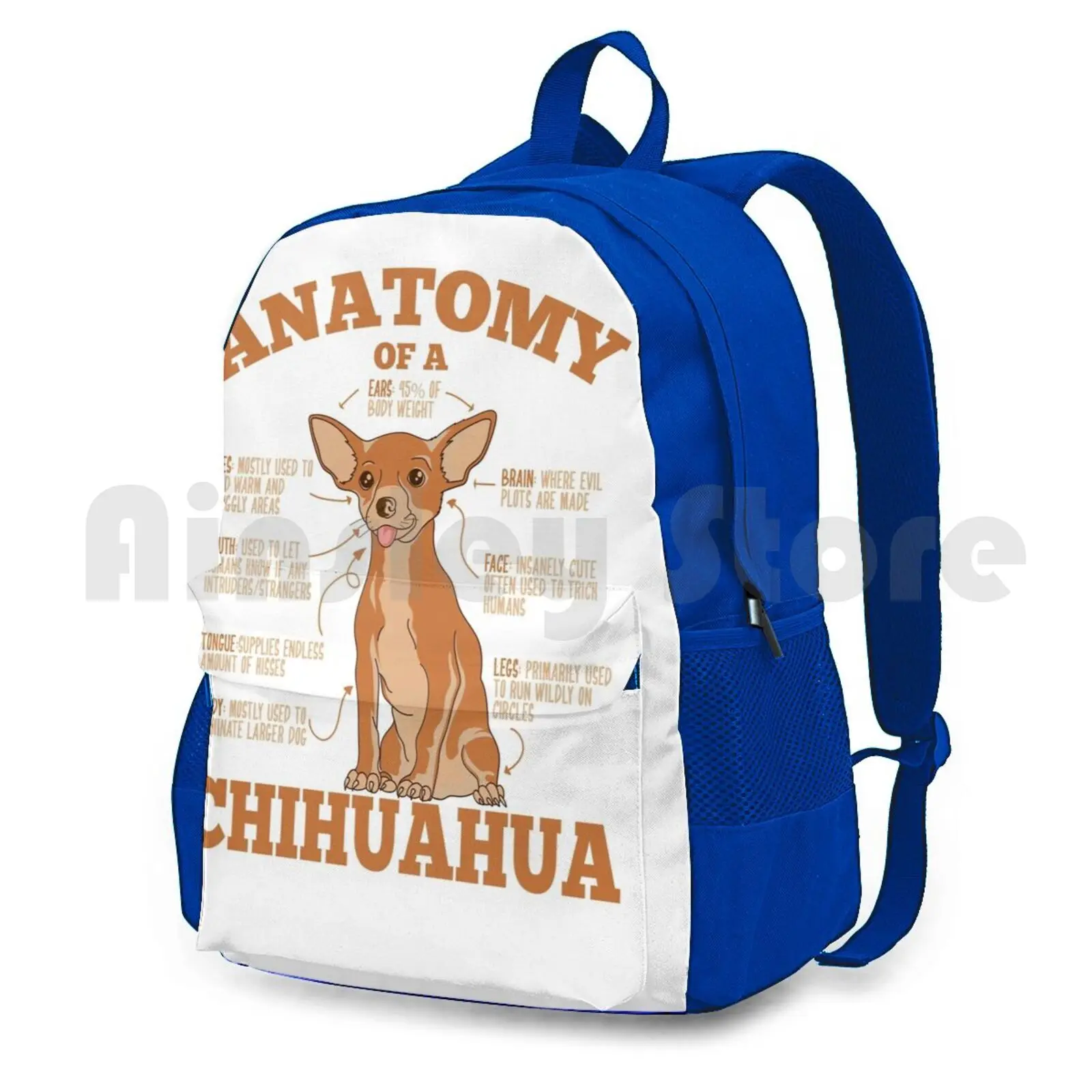 Dogs / Chihuahuas : Anatomy Of A Chihuahua Outdoor Hiking Backpack Riding Climbing Sports Bag Anatomy Chihuahua Features Dog