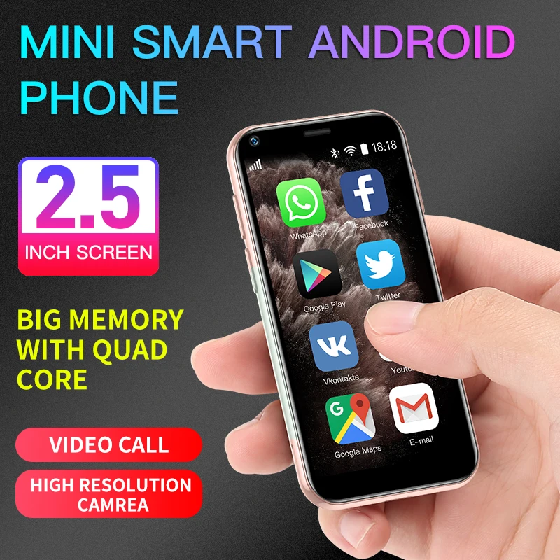 Imagem -04 - Mini Android 6.0 Celulares com Vidro 3d Slim Cute Smartphone Mercado do Google Play Câmera Corpo hd Dual Sim Quad Core Soyes Xs11