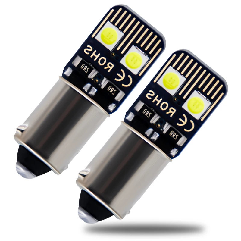 8pcs Non-polar AC/ DC 6V 6.3V H6W T11 T4W BA9S 3030 4SMD 44 47 Led Bulb Arcade Pinball Gaming Machine Light  WhiteSignal Lamp