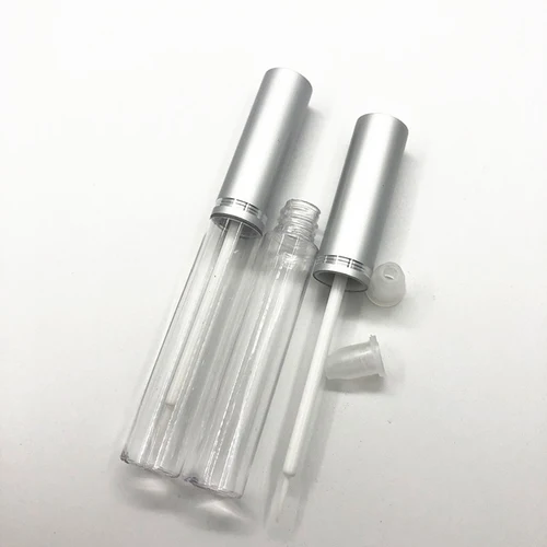 Imagen 2 del producto Tubo delineador de ojos de pelo blanco con tapa de aluminio de 5ML, botella vacía de pegamento para pestañas postizas, tubo vacío DIY para líquido para crecimiento de pestañas
