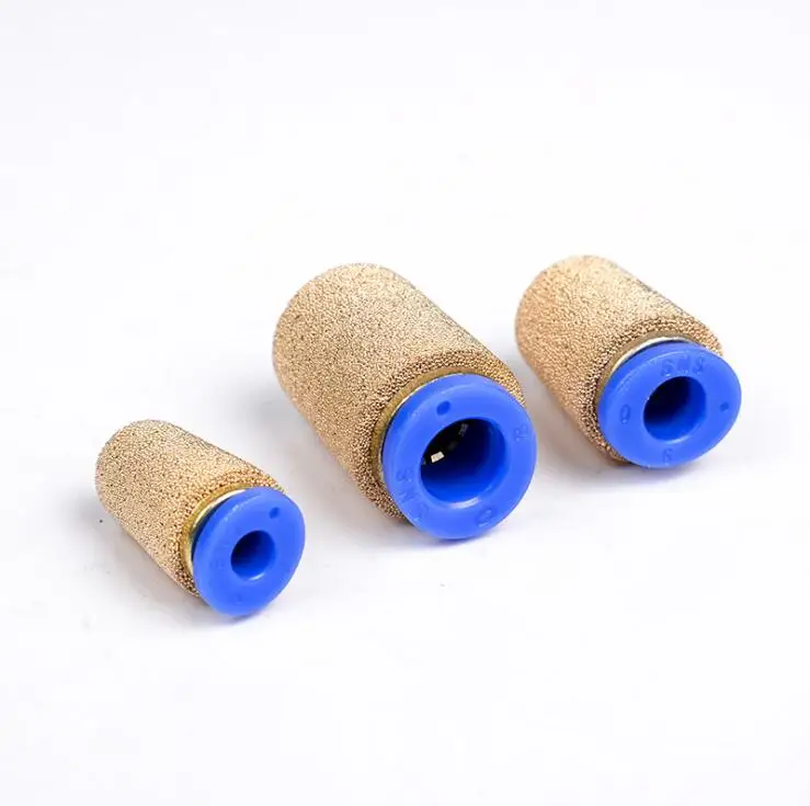 OD 4mm 6mm 8mm 10mm Fast Fitting component oil filter Pneumatic brass Silencer Air Muffler