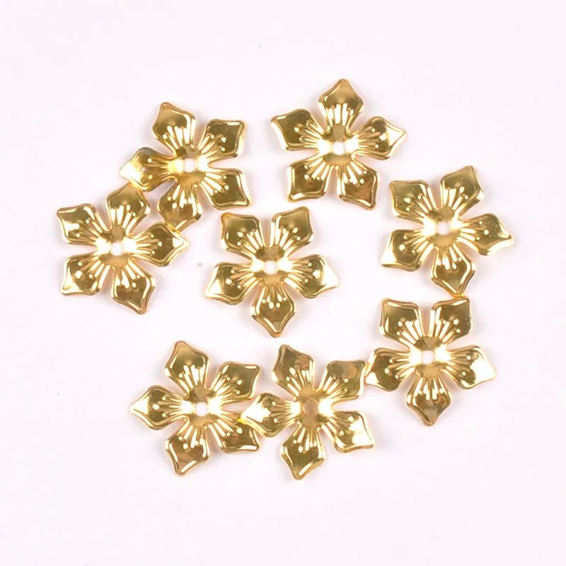 20Pcs 20Mm Goud/Zilver/Brons Bloem Connectors Filigraan Wraps Diy Sieraden Armband Bevindingen Decor Metal Craft gift Ykl0762-3