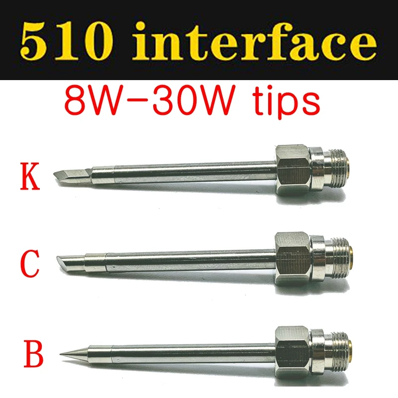 

510 interface mini portable USB soldering iron tip 5V battery soldering iron tip welding rework accessories 8w-30w