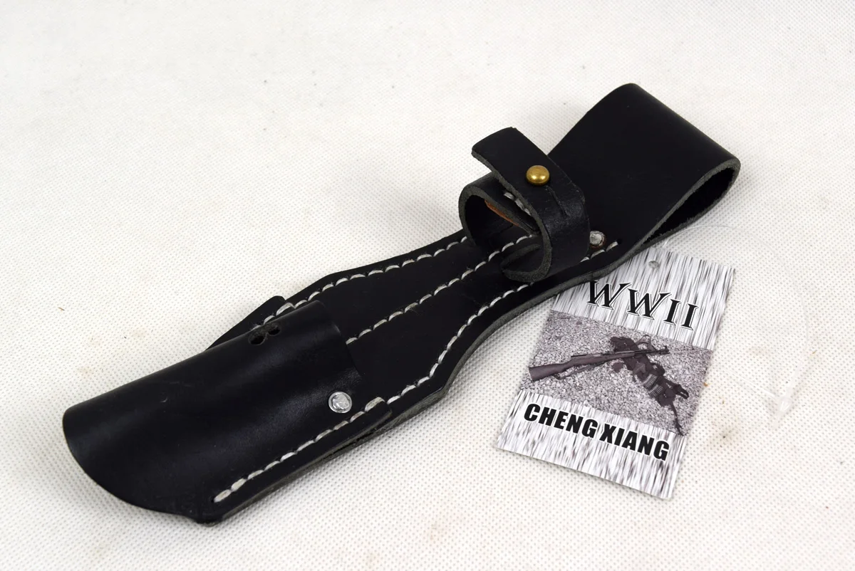 

Collectable WWII German 98K Bayonet Leather Frog Black Replica