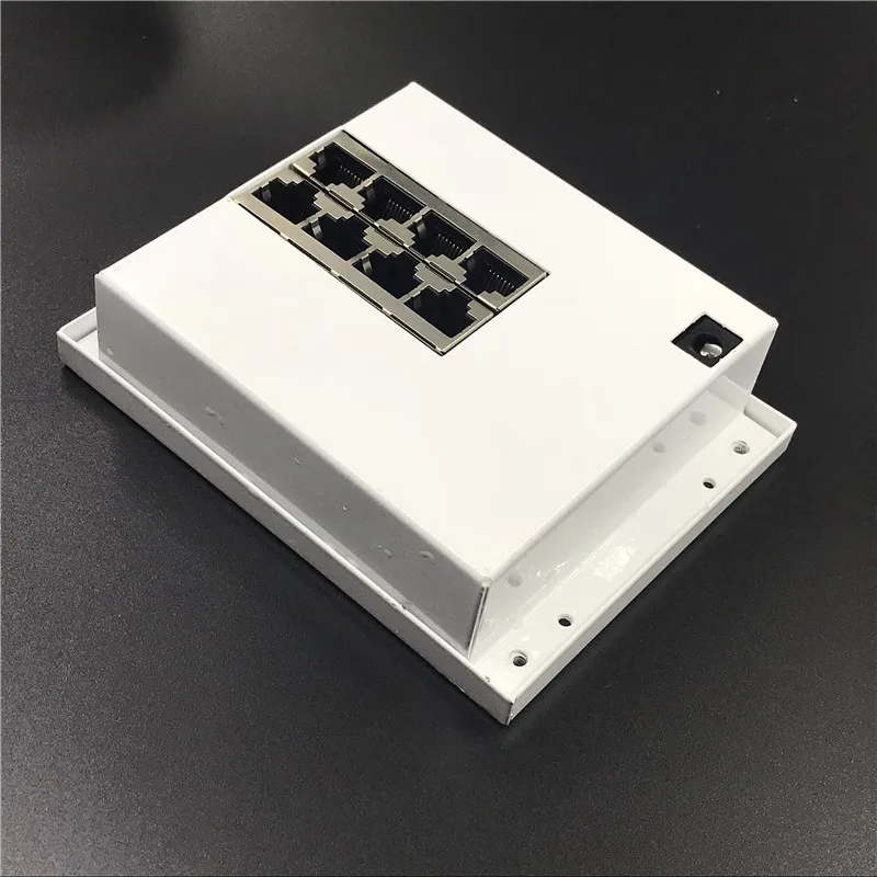 OEM PBC 8พอร์ตสวิตช์ Gigabit Ethernet 8พอร์ต Met 8 Pin Way 10/100/1000 M Hub 8way power Pin Pcb Board OEM เจาะ Gat