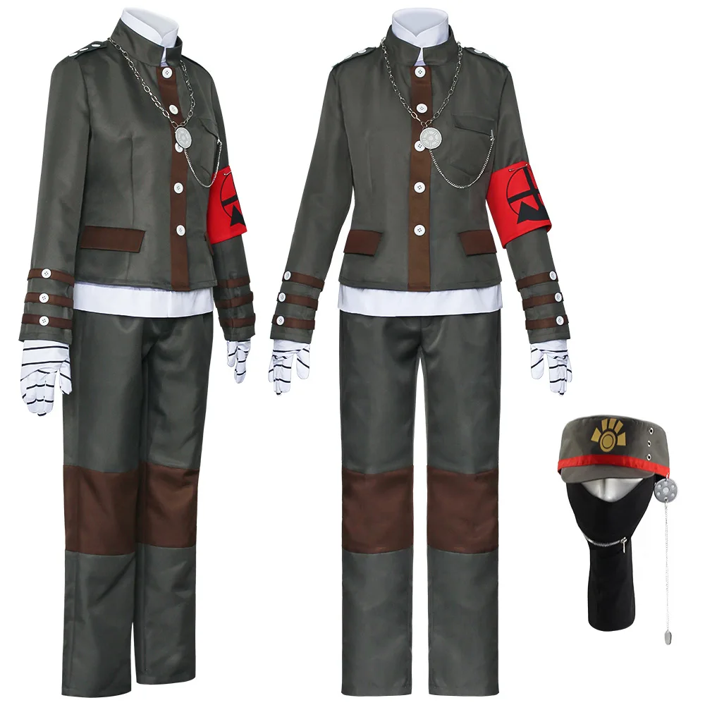 Anime danganronpa v3 korekiyo shinguji cosplay conjunto completo masculino feminino traje roupa uniforme escolar todos os terno peruca 9 pçs