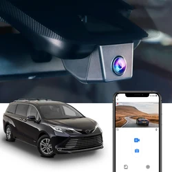 Fitcamx 4K WiFi Dash Cam for Toyota Sienna 2014-2026 (XL40), Night Vision & APP Control, HD Car DVR Recorder