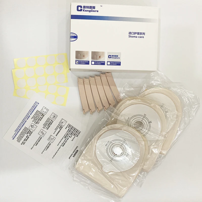 30pcs/lot; Economical Drain valve Colostomy Bags for Adults; One-piece system Ostomy Pouch with Clip Closure, Cut-to Fit 15-60mm