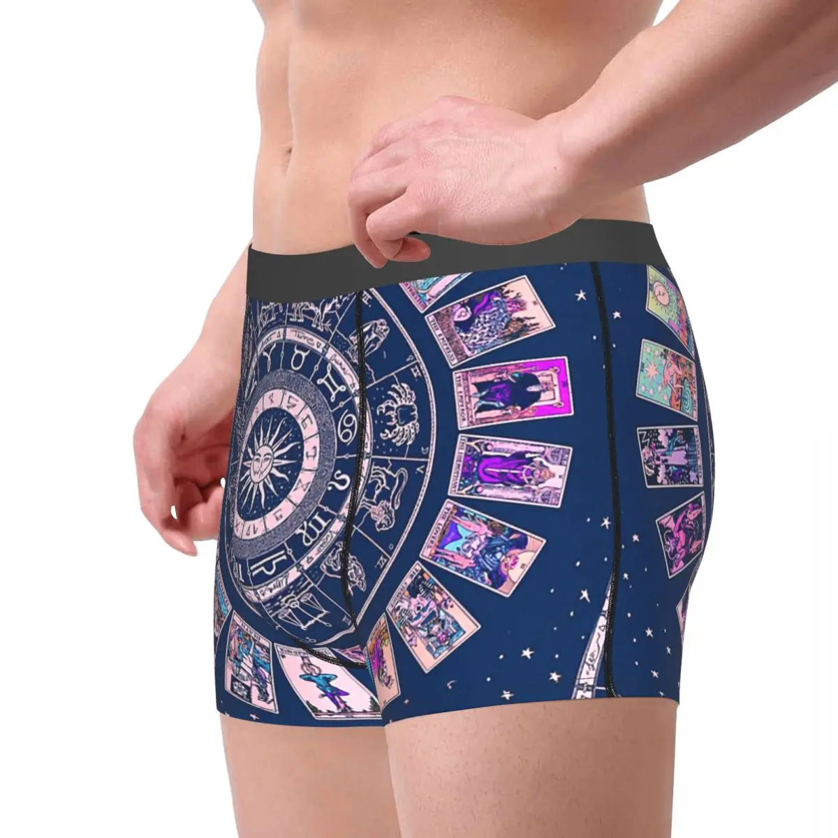 Pastel Goth Zodiac, Astrology Chart & The Major Arcana Tarot  Underpants Panties Male Underwear Print Shorts Boxer Briefs