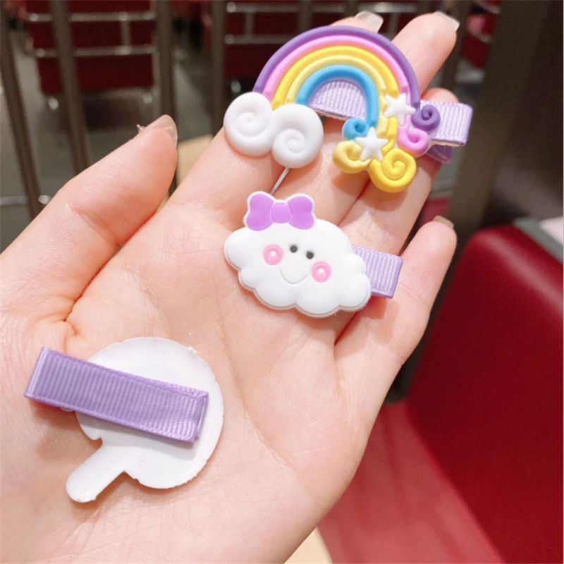 New children's super cute cute lollipop rainbow hairpin girls baby color hairpin bangs small clip hair accessories