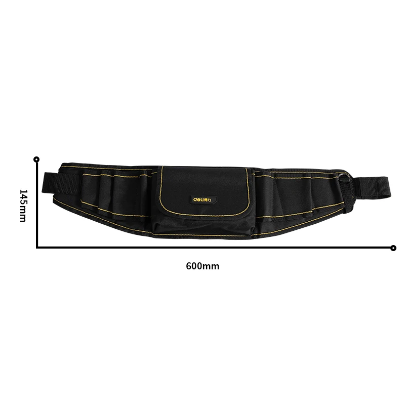 

Deli DL5864 Tool Waist Bag Electrician Bag Made Of 600D Polyester Oxford Cloth + EPE Cloth Durable Strong Tool Storage Toolkit