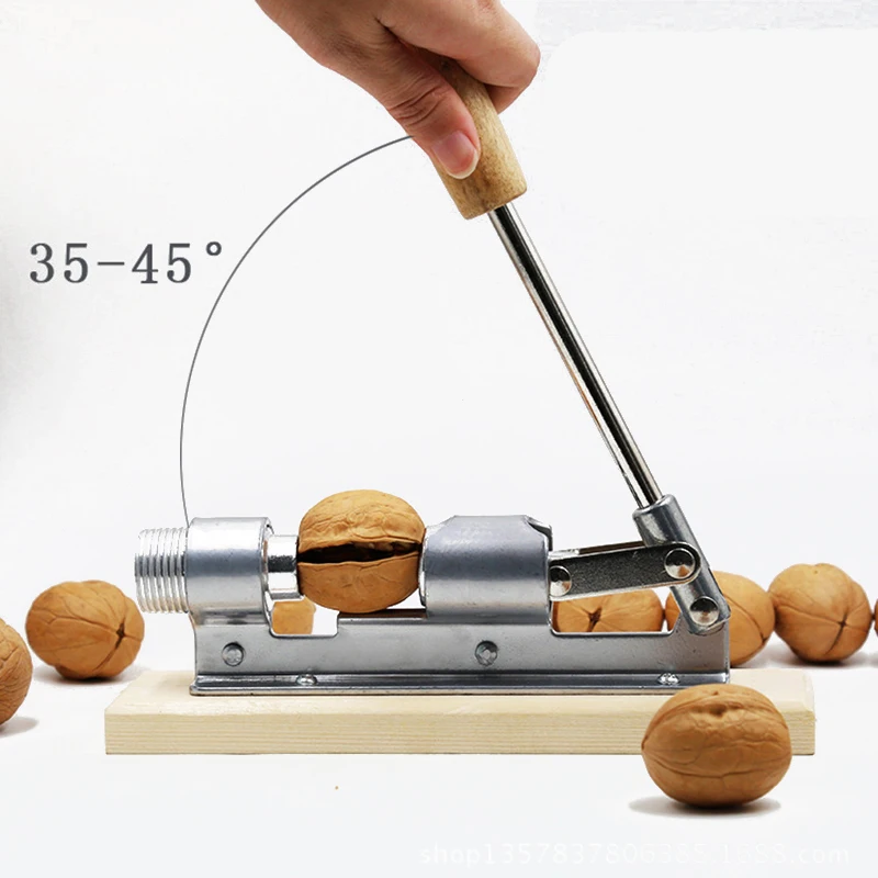 

Manual Stainless Steel Nut Cracker Mechanical Sheller Walnut Nutcracker Fast Opener Kitchen Tools Fruits and Vegetables