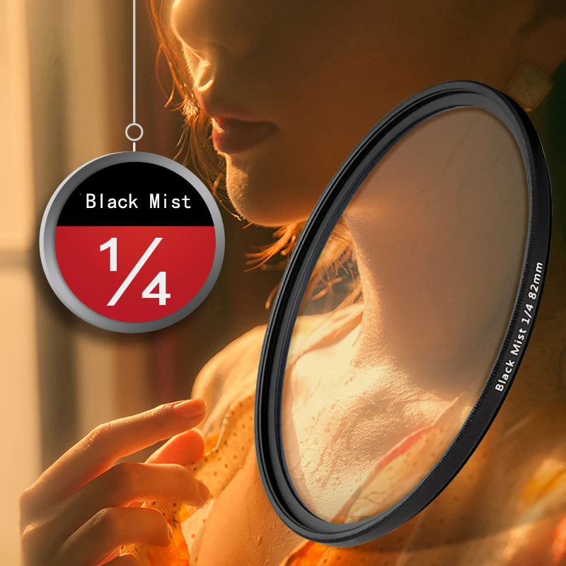 

Black Mist Diffusion 1/4 Lens Filter Special Effects Shoot Video like movies 77mm 82mm