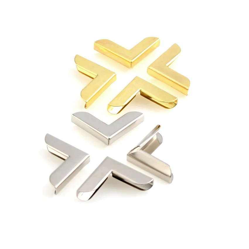 50 Stuks Silver Tone Boek Scrapbooking Albums 'S Mappen Hoekbeschermers (Past 4Mm Dik) 19X19mm F1215