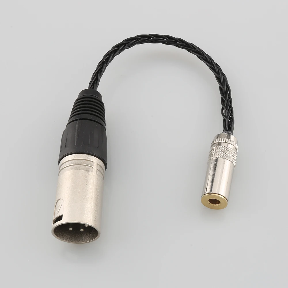 HiFi 7N OCC 실버 4.4mm 암-4 핀 XLR 밸런스드 남성 오디오 어댑터 케이블 4.4 TRRRS-XLR 커넥터