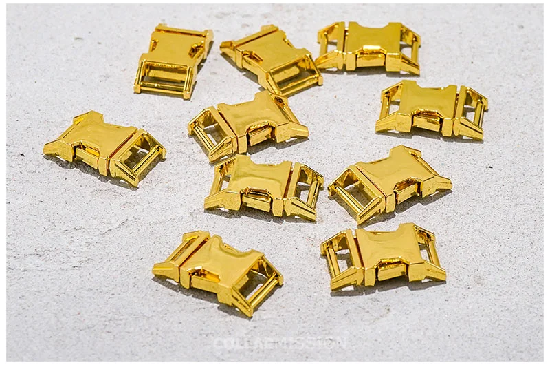1pc Metal Colorful Side Release Curved Buckles Durable Plated Buckle 10mm, 15mm, 20mm, 25mm Dog Collar Paracord DIY Accessories