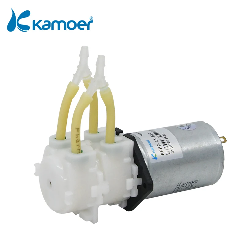 Kamoer KPP2 Micro Peristaltic Pump 24V 12V Low Flow Self-priming Pump with Double Pump Head Low  Pressure Dosing Pump