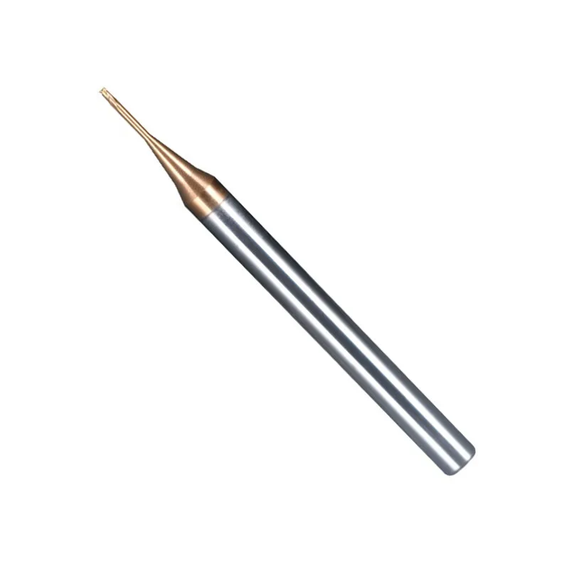 5 Buah HRC55 0.1-0.9Mm * 3/4/5/6/8 Mm Deep Grooving Solid Tungsten Carbide Long Neck Flat End Mill untuk Mesin CNC