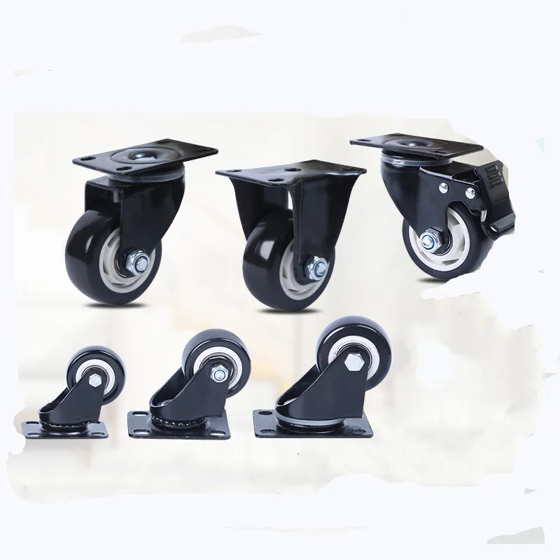 

4Pcs Office Chair Caster 1.5/2Inch Swivel Rubber Rounds Chair Cart Replacement Soft Safe Rollers Furniture Hardware Accessori