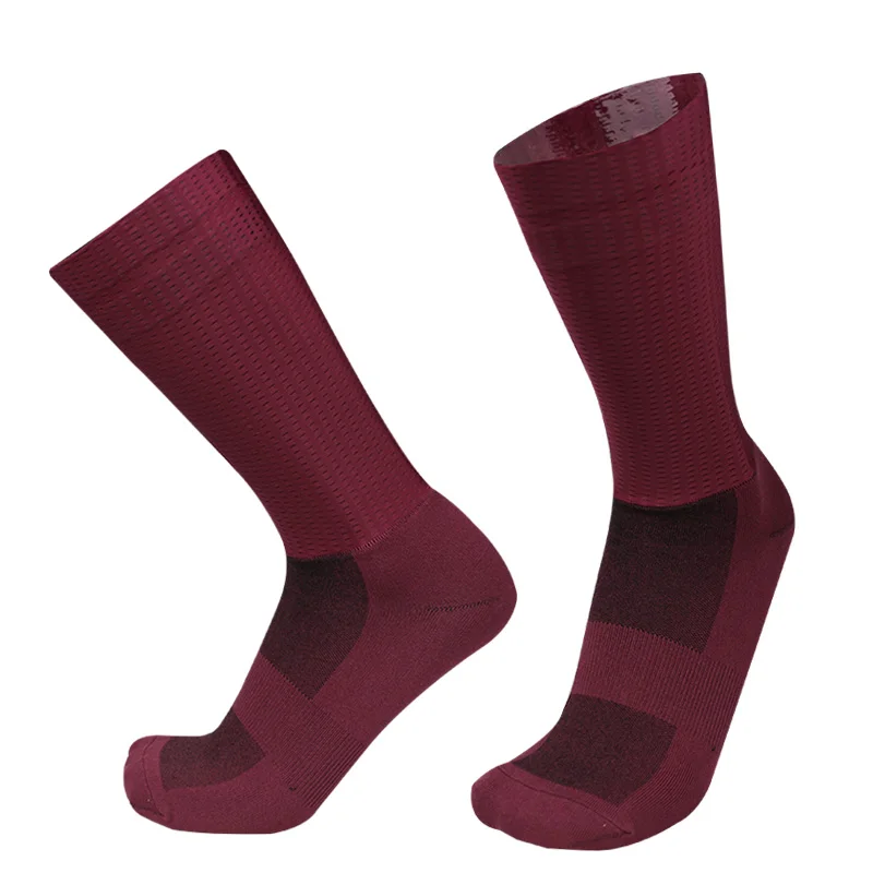 Neue Pro-Team Aero-Socken Rutschfeste Silikon-Radsocken für Herren Fahrrad-Sport-Laufsocken Calcetines Ciclismo