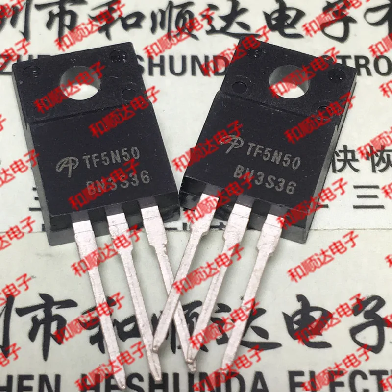 10pcs / lot TF5N50 AOTF5N50 new stock TO-220F 500V 5A